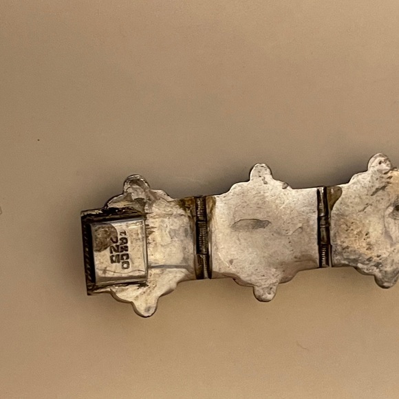 Vintage 925 Sterling Silver 🖤 Onyx Bracelet - Picture 4 of 10